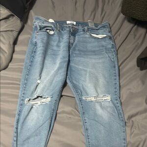 Denizen from Levi's Blue Boyfriend Jeans Distressed